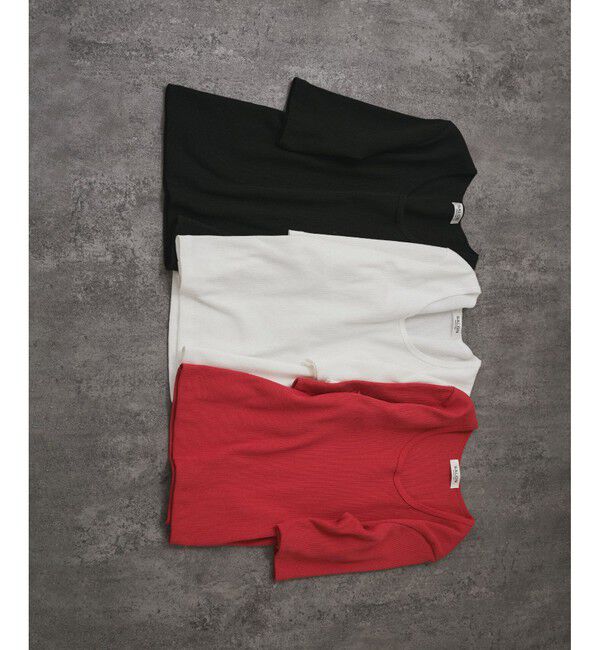 SALON adam et rope'「Primaveil ファームリーリブハーフスリーブTシャツ」|Tシャツ・カットソー|