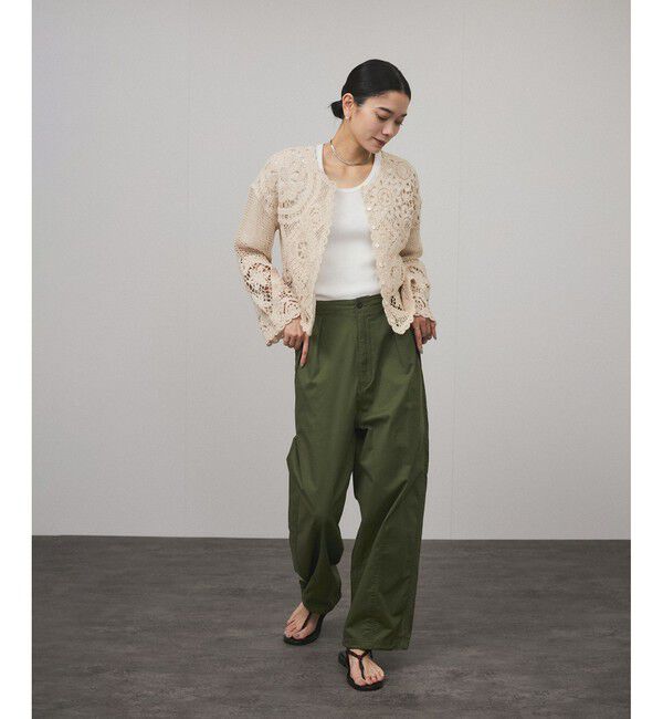 SALON adam et rope'「Primaveil ファームリーリブハーフスリーブTシャツ」|Tシャツ・カットソー|