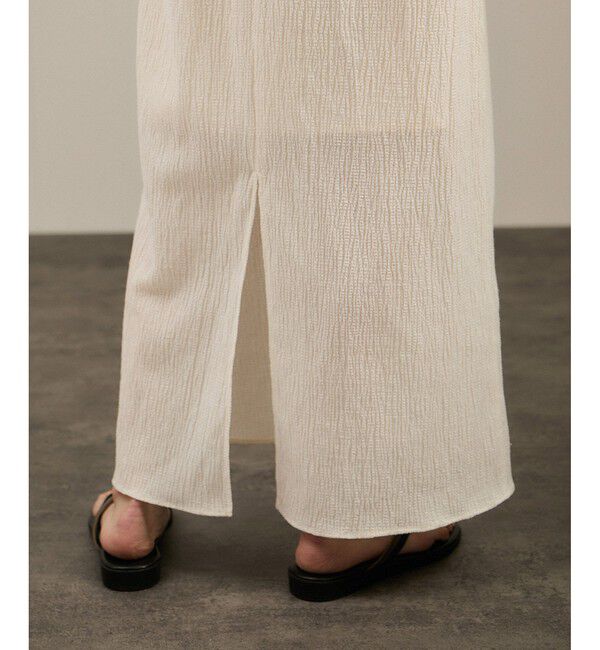 SALON adam et rope'「ヘンプコットンバックVネックワンピース［ドライタッチ・洗える］」|ワンピース|