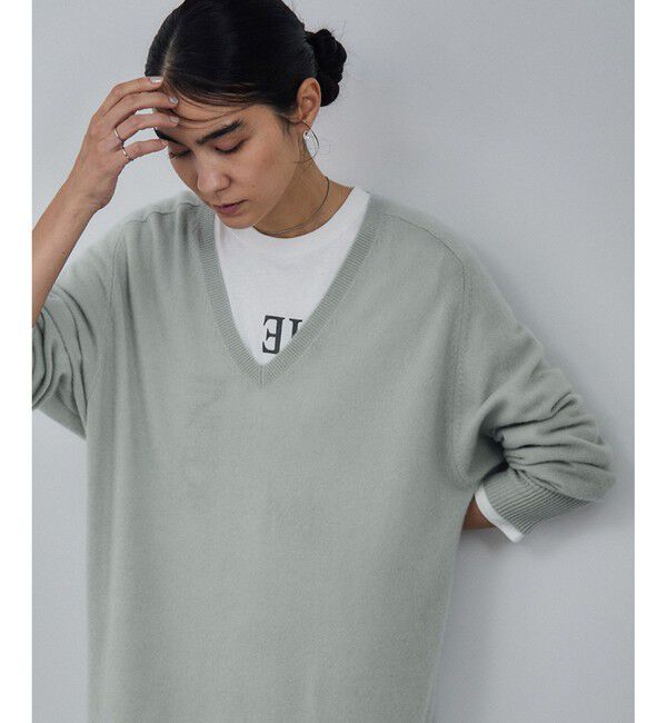 SALON adam et rope'「カシミヤニットVネックワンピース」|ワンピース|