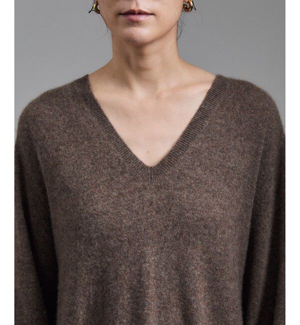 SALON adam et rope'「カシミヤニットVネックワンピース」|ワンピース|