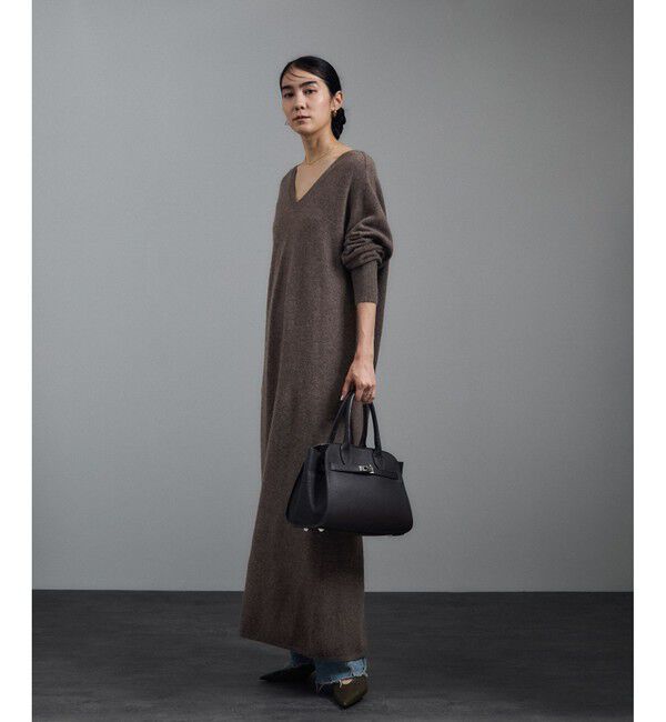 SALON adam et rope'「カシミヤニットVネックワンピース」|ワンピース|