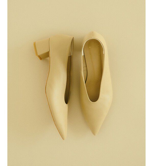 SALON adam et rope'「【W S（ドゥーブル）】ソフトレザーヒールパンプス」|パンプス|