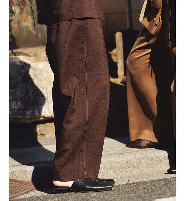 SALON adam et rope'「【Americana（アメリカーナ） for SALON】ワイドパンツ/セットアップ対応」|チノ|ブラウン(20)