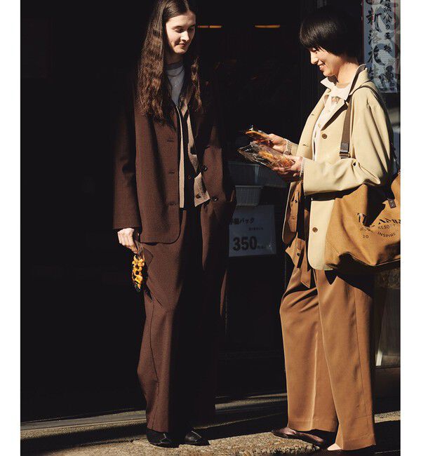 SALON adam et rope'「【Americana（アメリカーナ） for SALON】ワイドパンツ/セットアップ対応」|チノ|