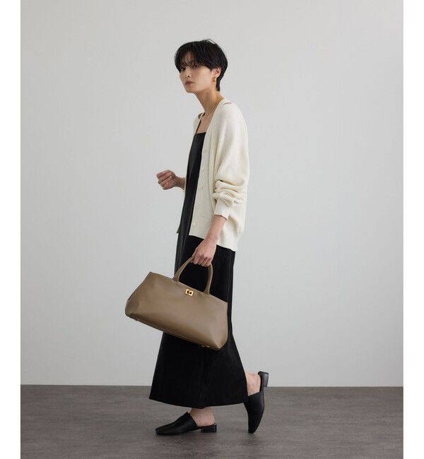 SALON adam et rope'「【WEB限定】コットンシルクネックスリットVネックカーディガン」|カーディガン|