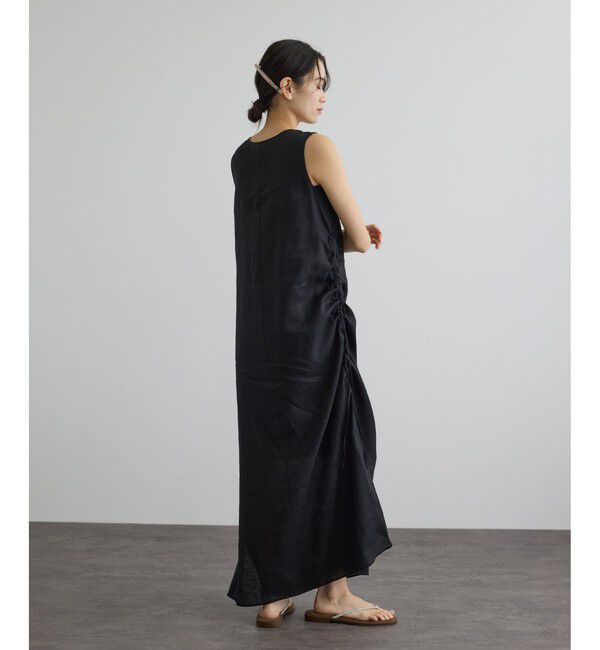 SALON adam et rope'「リネンドロストノースリーブワンピース / GENTLE LINEN」|ワンピース|