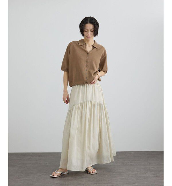 SALON adam et rope'「【WEB限定】ドライタッチスキッパーニットカーディガン / 洗える」|カーディガン|