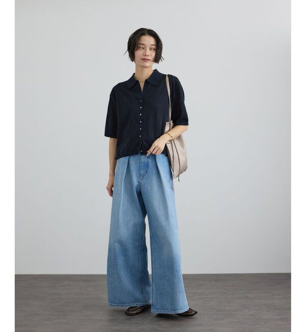 SALON adam et rope'「【WEB限定】ドライタッチスキッパーニットカーディガン / 洗える」|カーディガン|