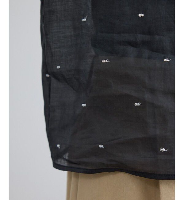 SALON adam et rope'「【WEB限定】ラメドットシアーボリュームスリーブブラウス / イージーケア」|シャツ・ブラウス|