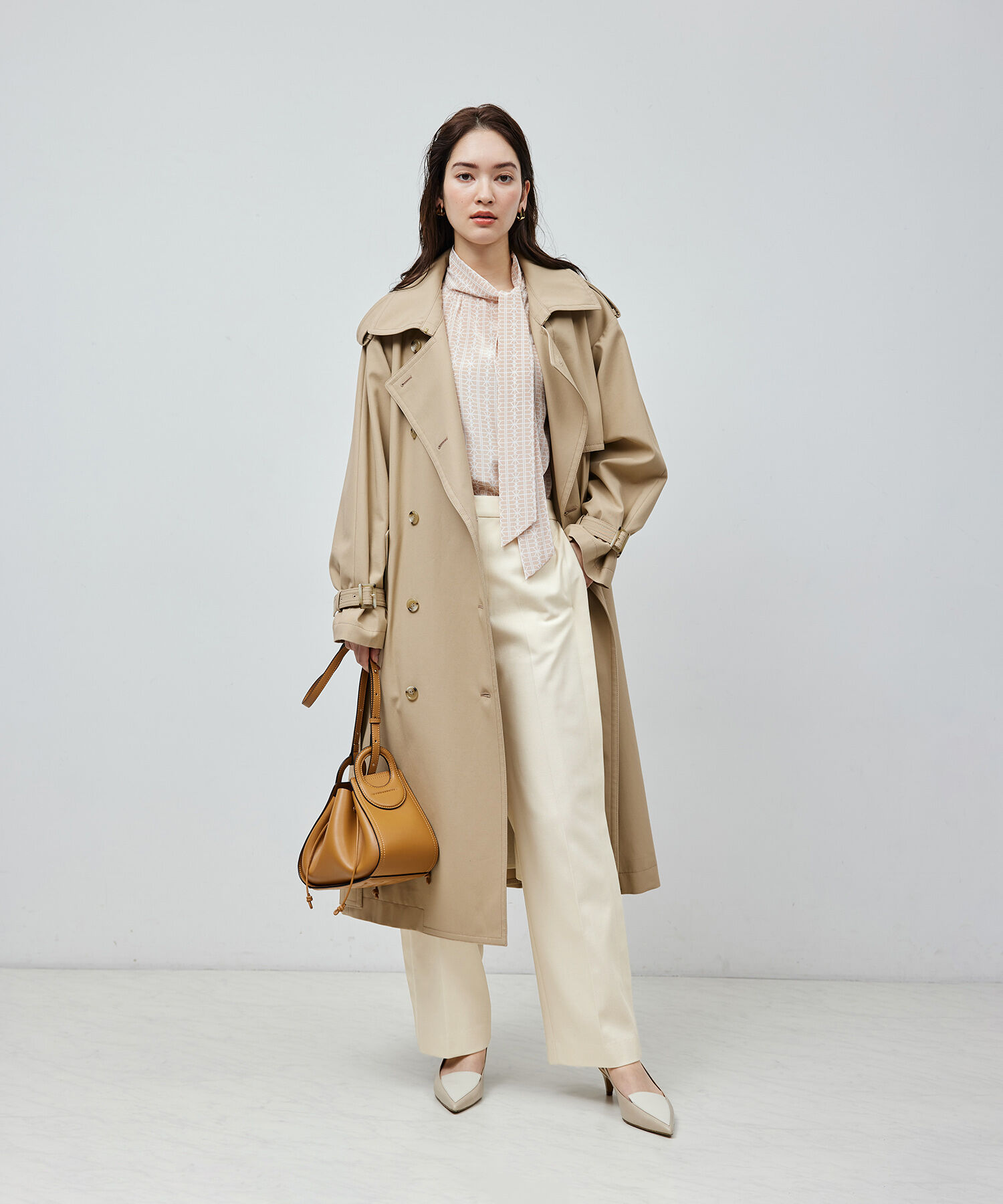 ROPE「【雑誌掲載】コットンカルゼサイドタックパンツ」|その他|