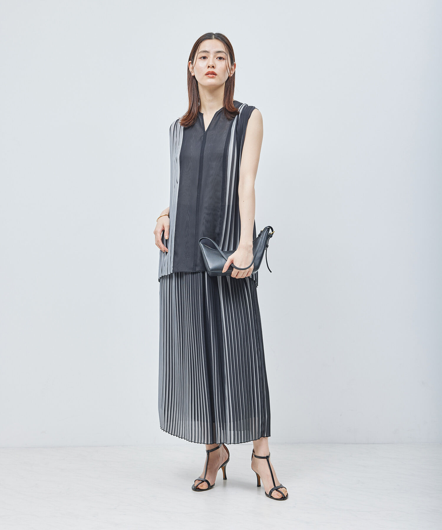 ROPE「プリーツスカート（バイカラー/無地）【メディア掲載】」|スカート|