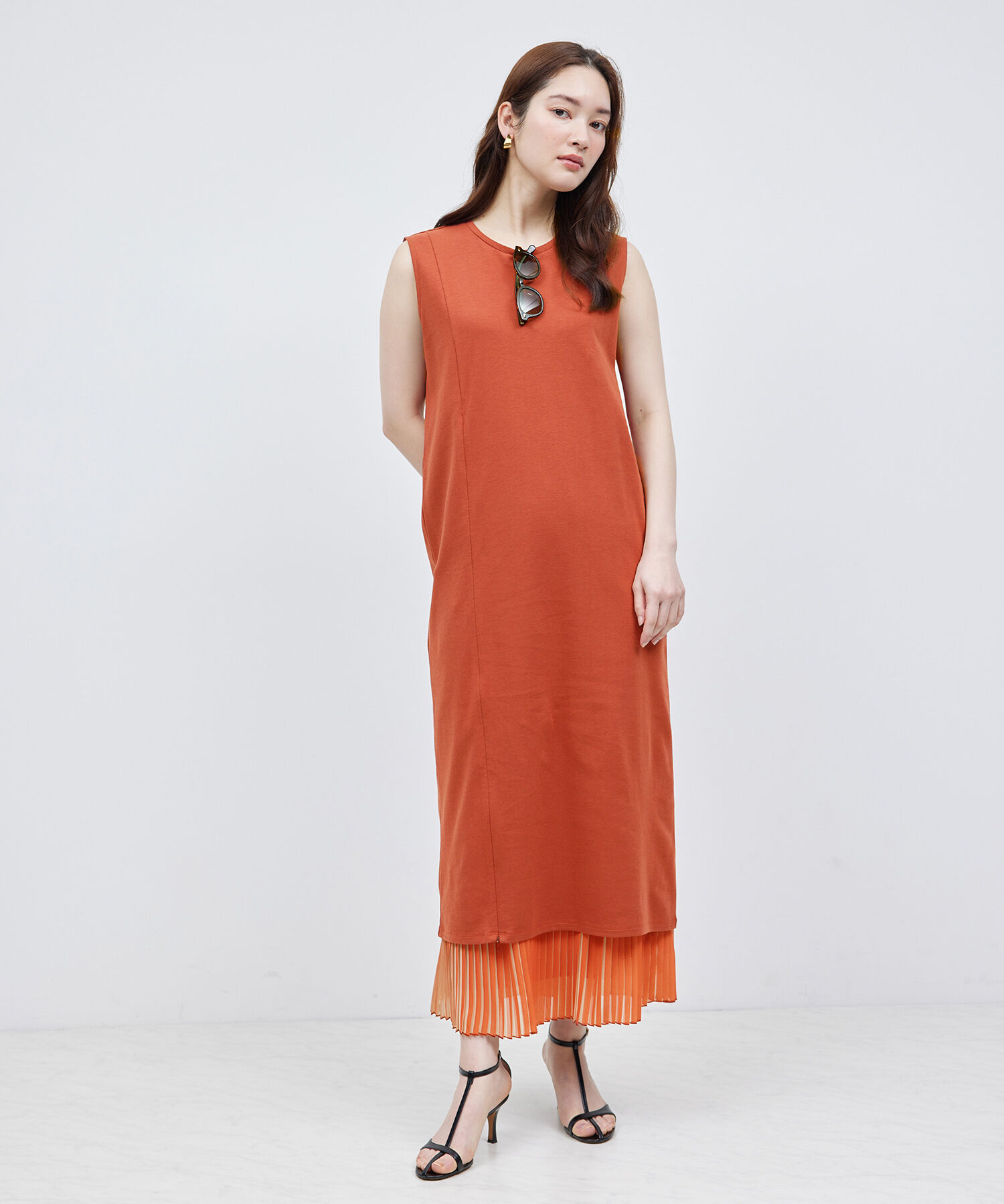 ROPE「プリーツスカート（バイカラー/無地）【メディア掲載】」|スカート|