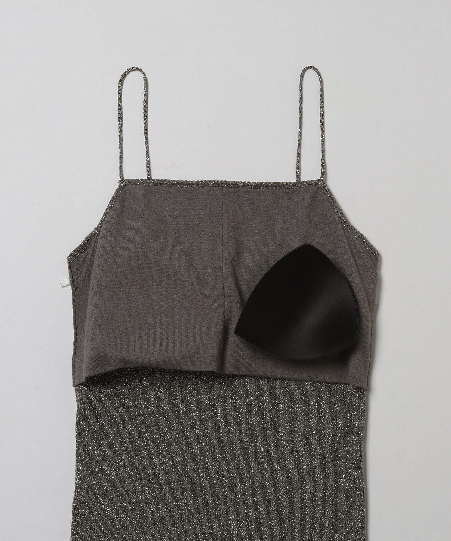 ROPE「パッド付きラメキャミソール」|キャミソール|