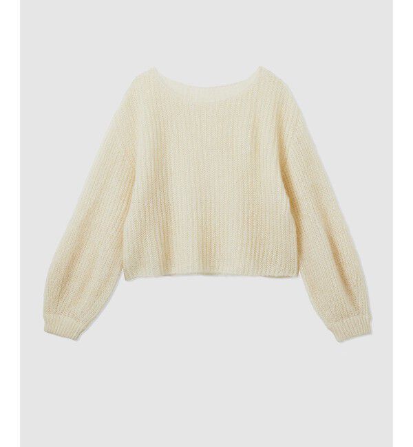 ROPE「モヘアシルク片畔ボートネックプルオーバー」|ニット・セーター|