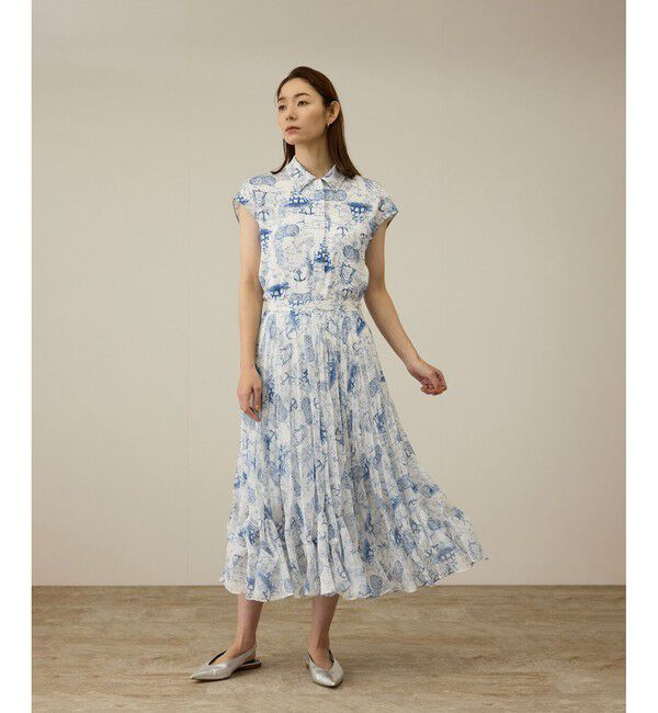 ROPE「【洗える】トワルドジュイタックプリーツスカート」|スカート|