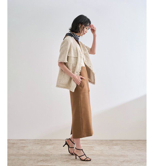 ROPE「リネンライク ポケット付きタイトスカート/イージーケア」|スカート|