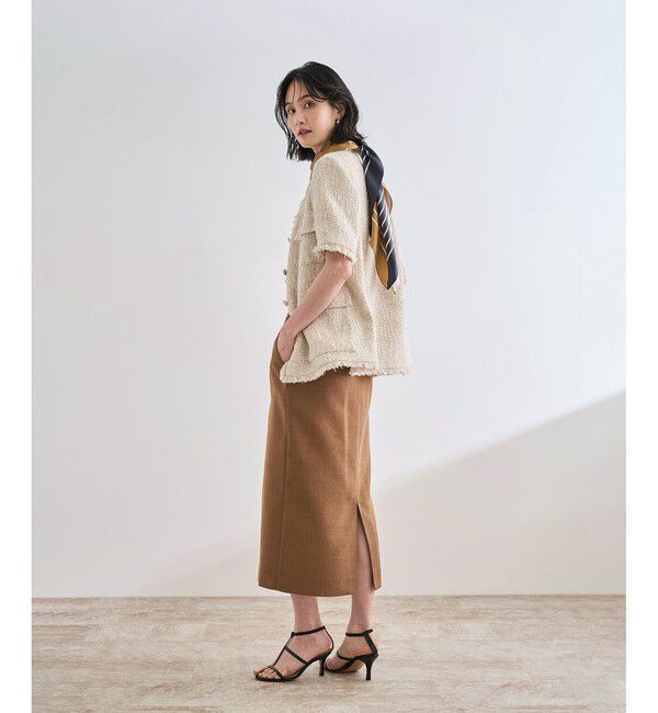 ROPE「リネンライク ポケット付きタイトスカート/イージーケア」|スカート|