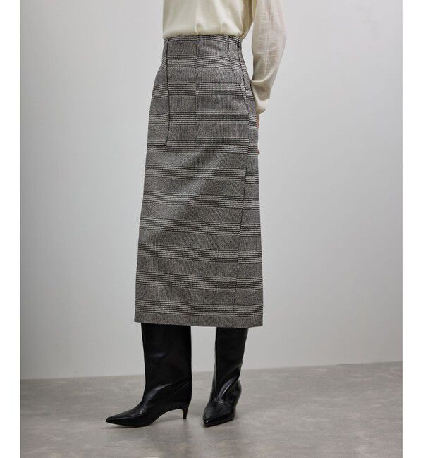 ROPE「[美人スカート]ウールレーヨンポケット付きタイトスカート(無地)/イージーケア・セットアップ対応」|スカート|