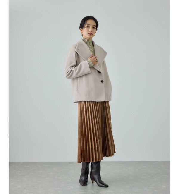 ROPE「プレミアムカシミヤ ショートコート」|ステンカラーコート|