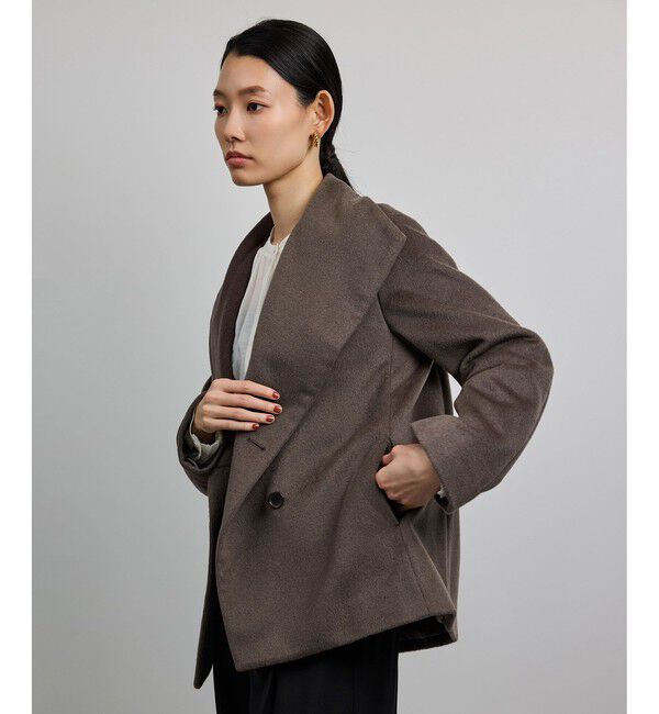 ROPE「プレミアムカシミヤ ショートコート」|ステンカラーコート|