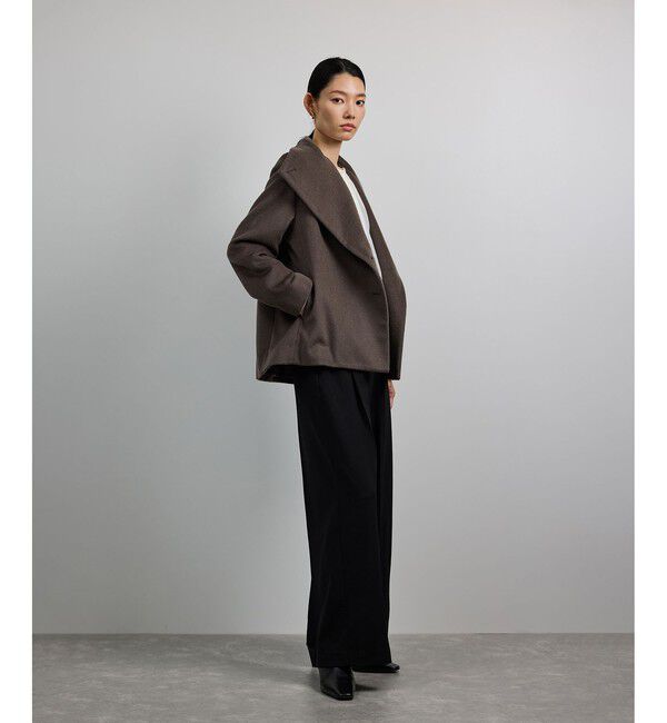 ROPE「プレミアムカシミヤ ショートコート」|ステンカラーコート|