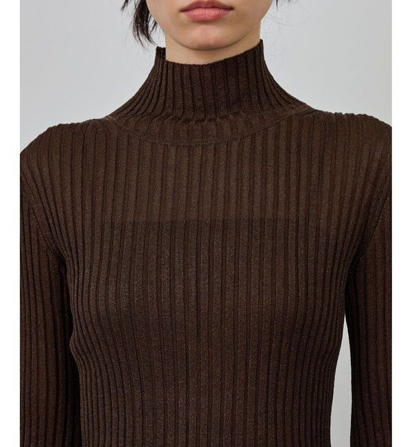 ROPE「ラメタートルリブプルオーバー/イージーケア」|ニット・セーター|