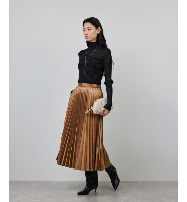 ROPE「ラメタートルリブプルオーバー/イージーケア」|ニット・セーター|