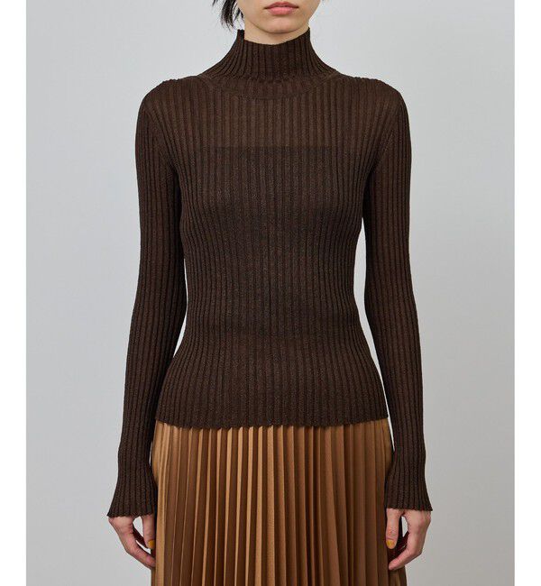 ROPE「ラメタートルリブプルオーバー/イージーケア」|ニット・セーター|