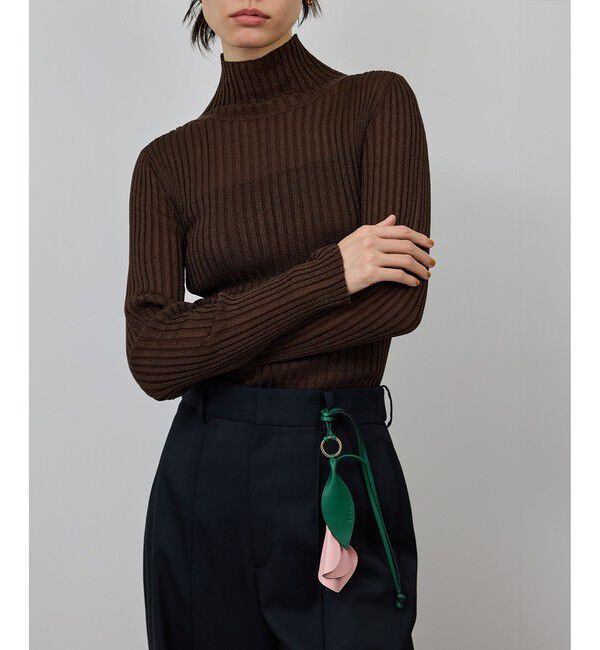 ROPE「ラメタートルリブプルオーバー/イージーケア」|ニット・セーター|