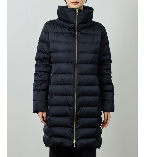 ROPE「サテンロング丈ダウンコート/イージーケア」|ダウン|