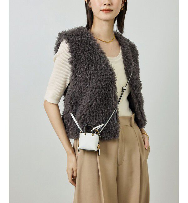 ROPE「ワイドリブラウンドネック スーパーメリノウール ニット/イージーケア」|ニット・セーター|