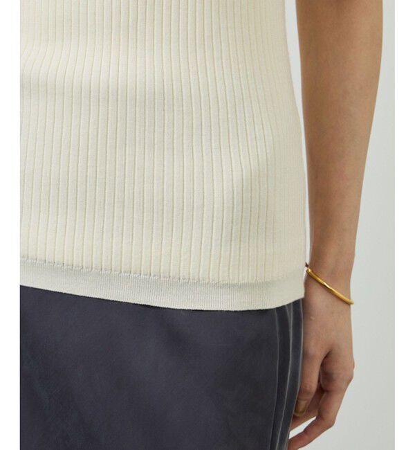 ROPE「ワイドリブラウンドネック スーパーメリノウール ニット/イージーケア」|ニット・セーター|