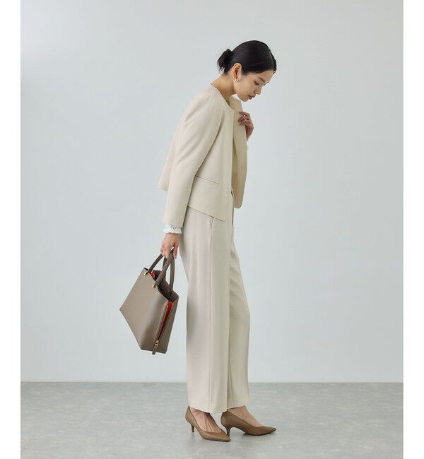 ROPE「トリアセダブルクロス ストレートワイドパンツ/セットアップ対応・イージーケア・26SS」|チノ|