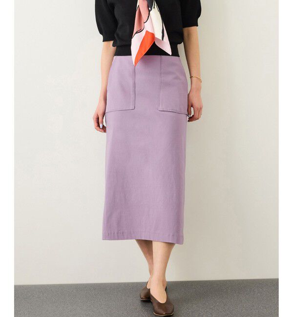 ROPE「[美人スカート]ハイストレッチポケット付きタイトスカート/26SS」|スカート|ラベンダー(52)