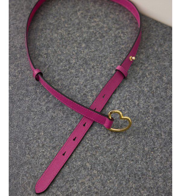 ROPE「ハートモチーフ 細ベルト」|ベルト|ローズピンク(64)