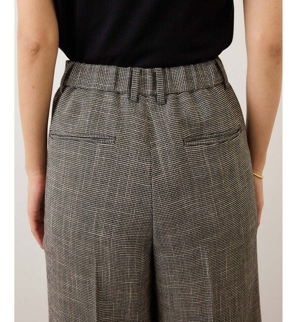 ROPE「カラミ織りワンタックワイドパンツ/セットアップ対応・イージーケア」|チノ|