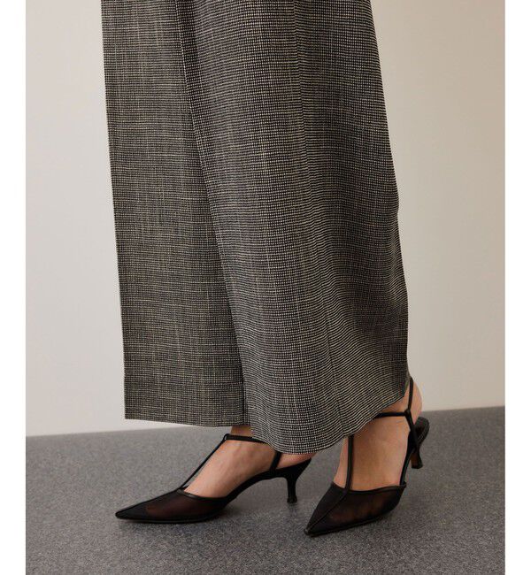 ROPE「カラミ織りワンタックワイドパンツ/セットアップ対応・イージーケア」|チノ|