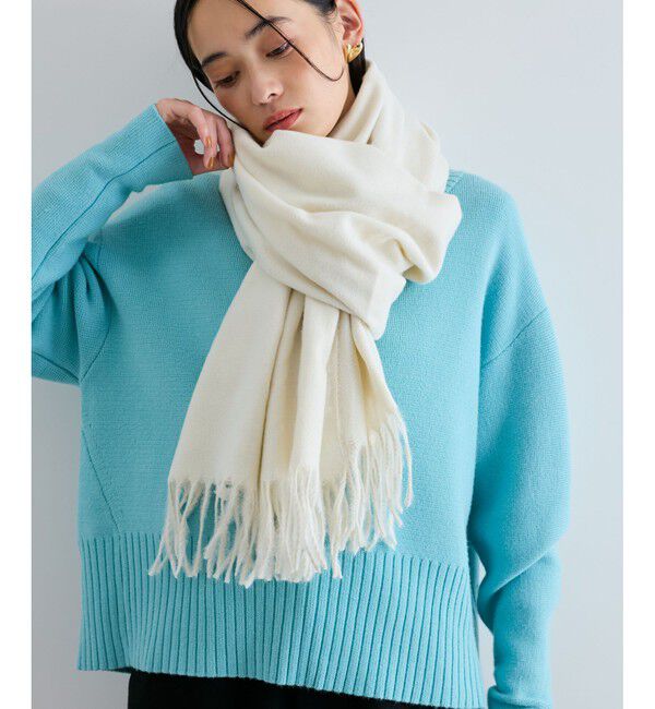 VIS「【リサイクルポリ】なめらかタッチ無地大判ストール」|ストール|オフサブ