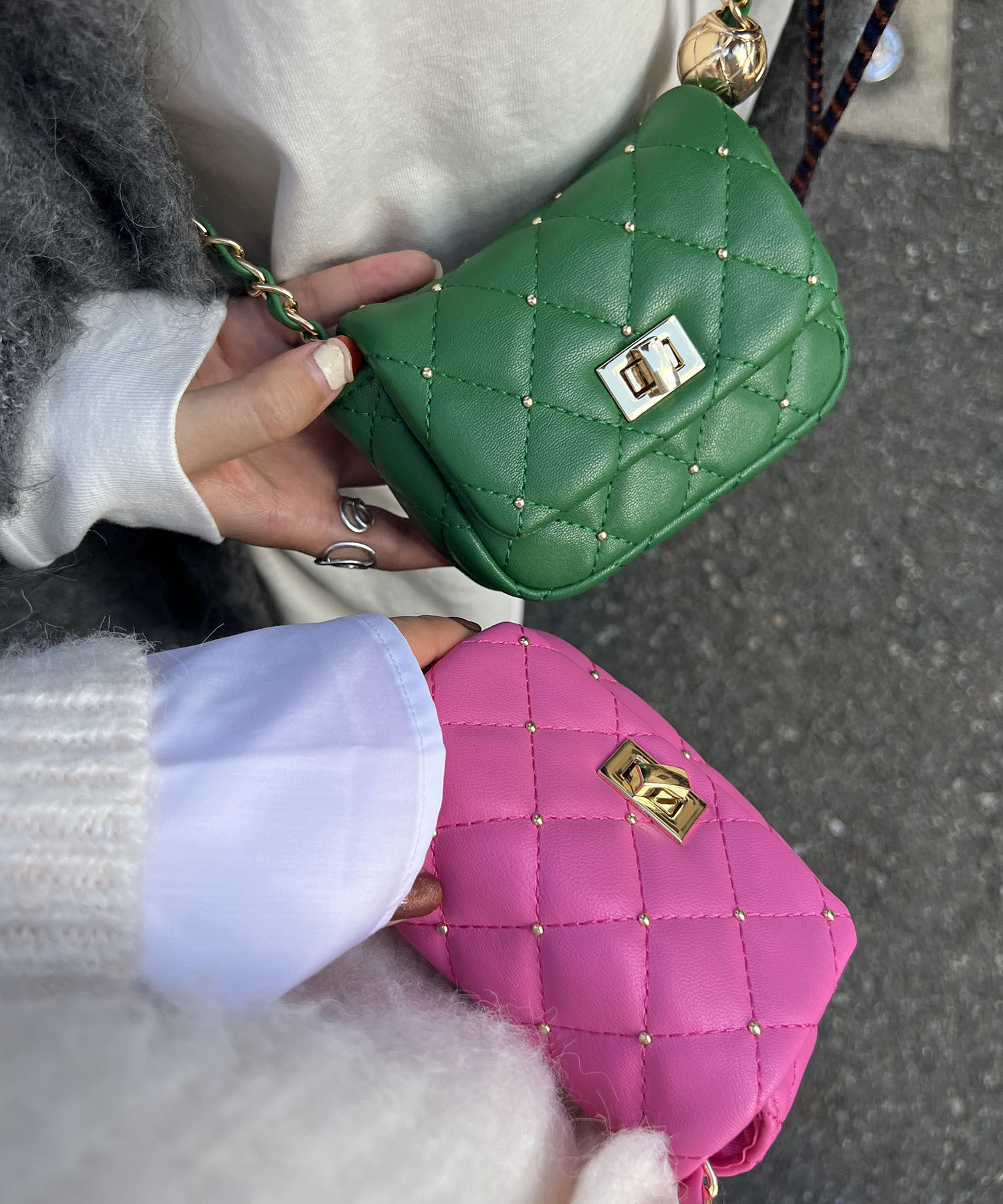 VIS「ミニスタッズチェーンショルダーバッグ」|ショルダー・メッセンジャー|