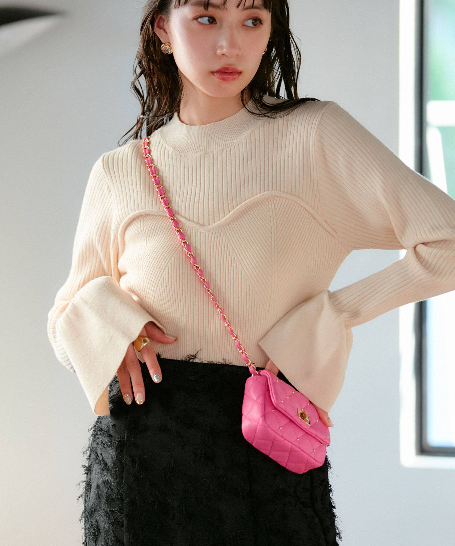 VIS「ミニスタッズチェーンショルダーバッグ」|ショルダー・メッセンジャー|