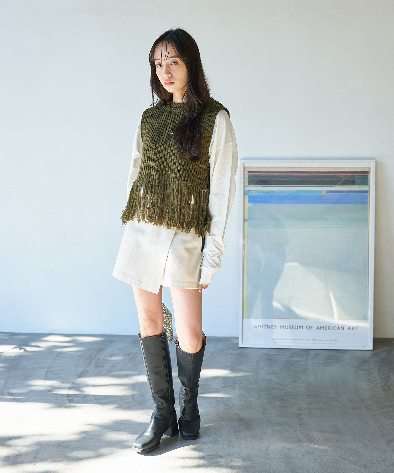 VIS「フリンジニットベスト」|ベスト・ジレ|