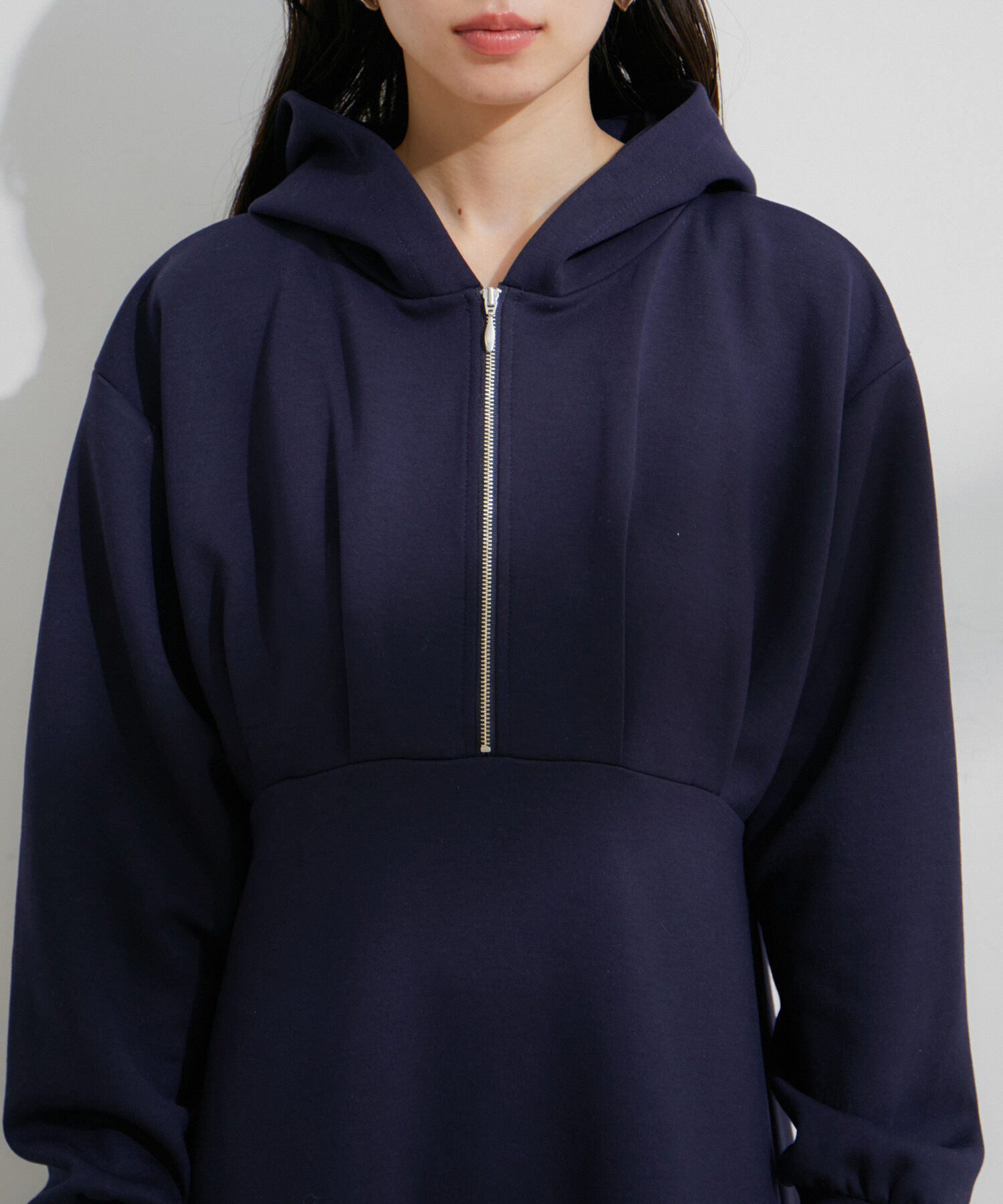 VIS「スフレタッチフーディーワンピース【洗える】」|ワンピース|