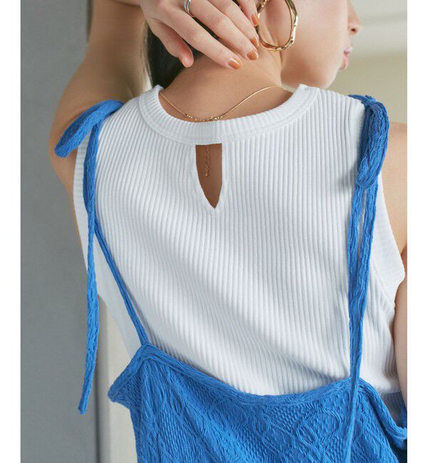 VIS「カップ付きアメスリタンク」|タンクトップ|ホワイト(10)