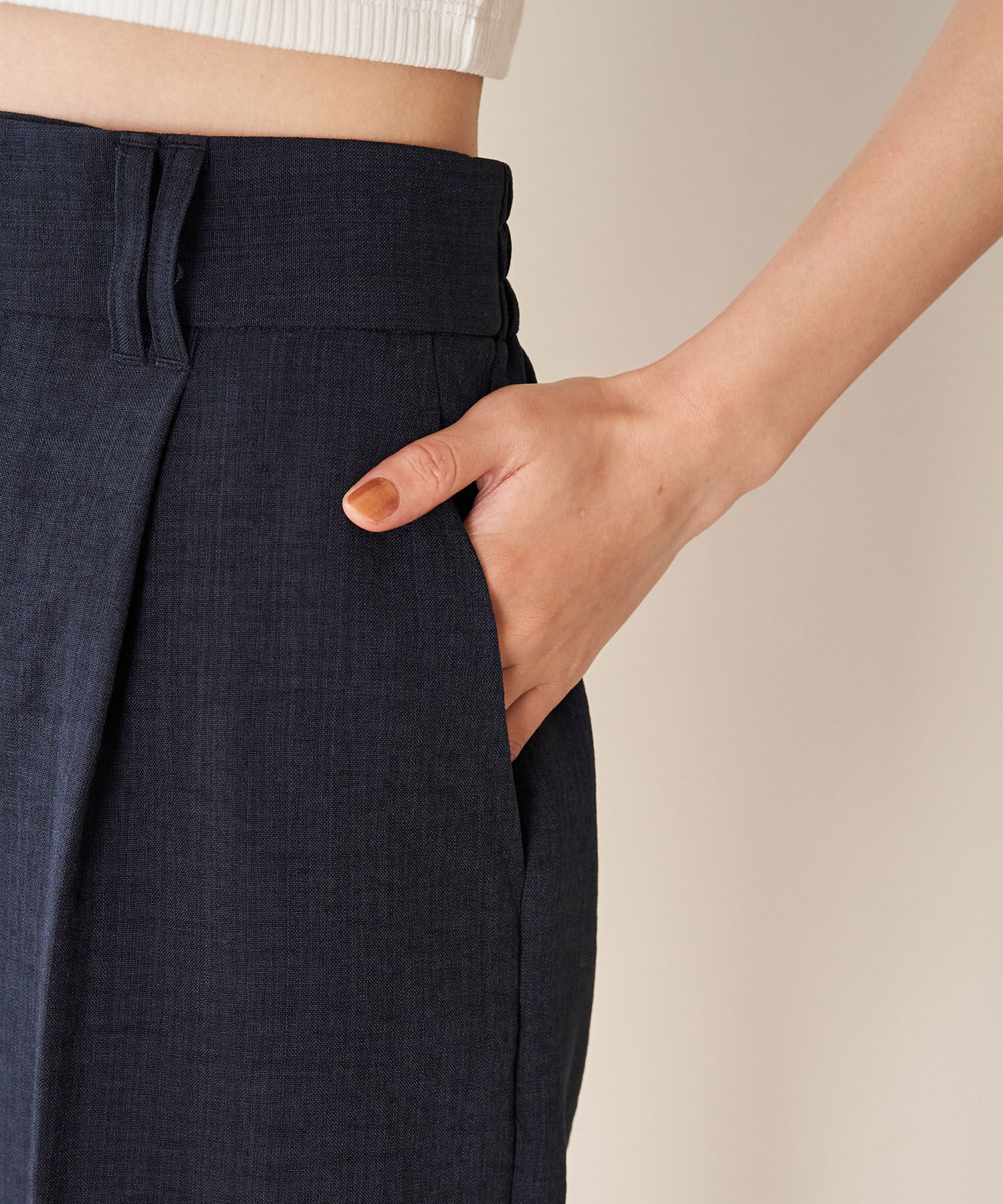 VIS「【接触冷感・洗える】美easyリネンライクショートパンツ」|その他|