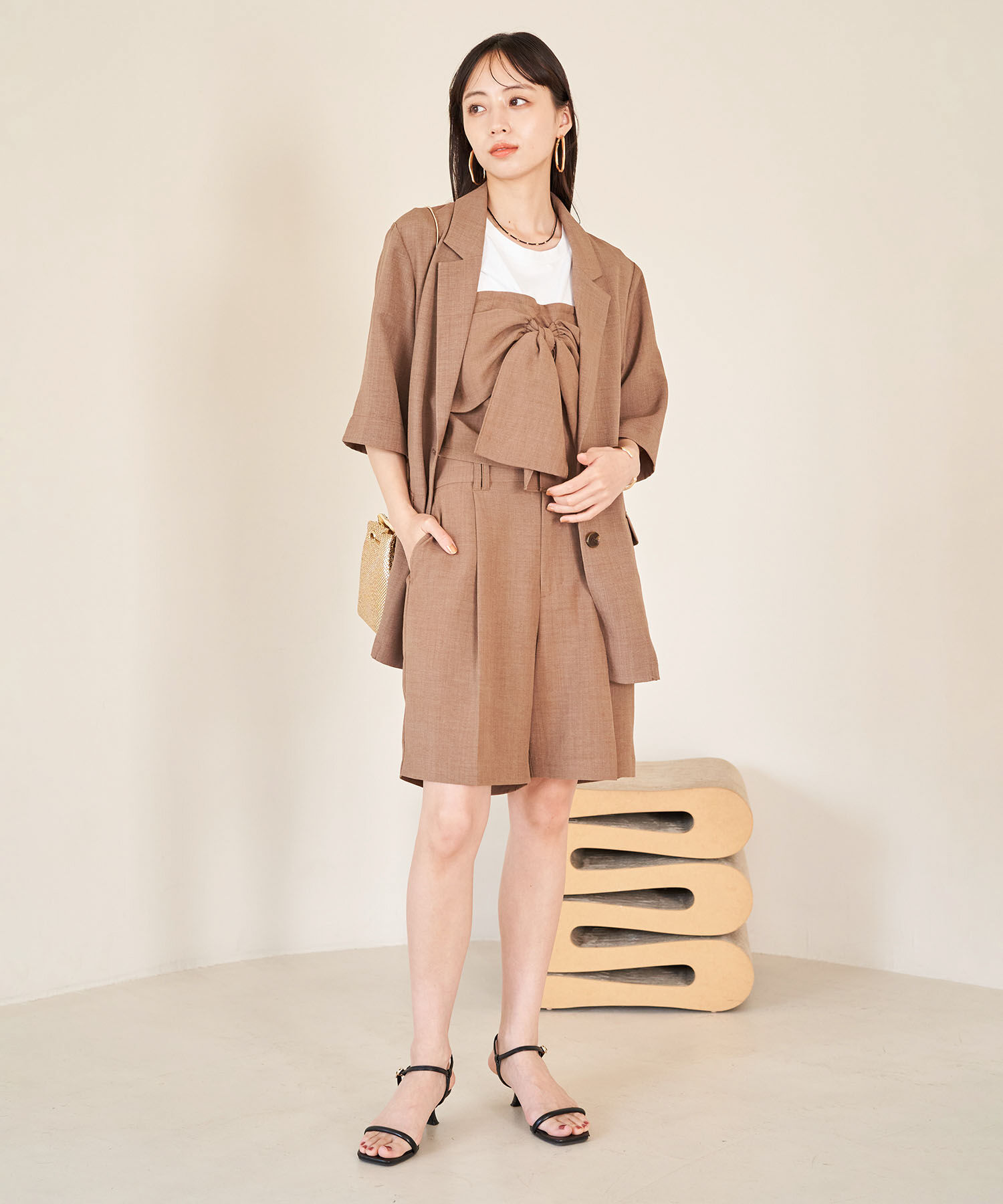 VIS「【接触冷感・洗える】美easyリネンライクショートパンツ」|その他|