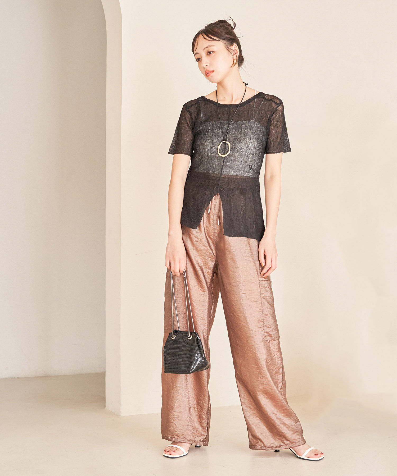 VIS「【洗える】シアーカーゴパンツ」|カーゴ|