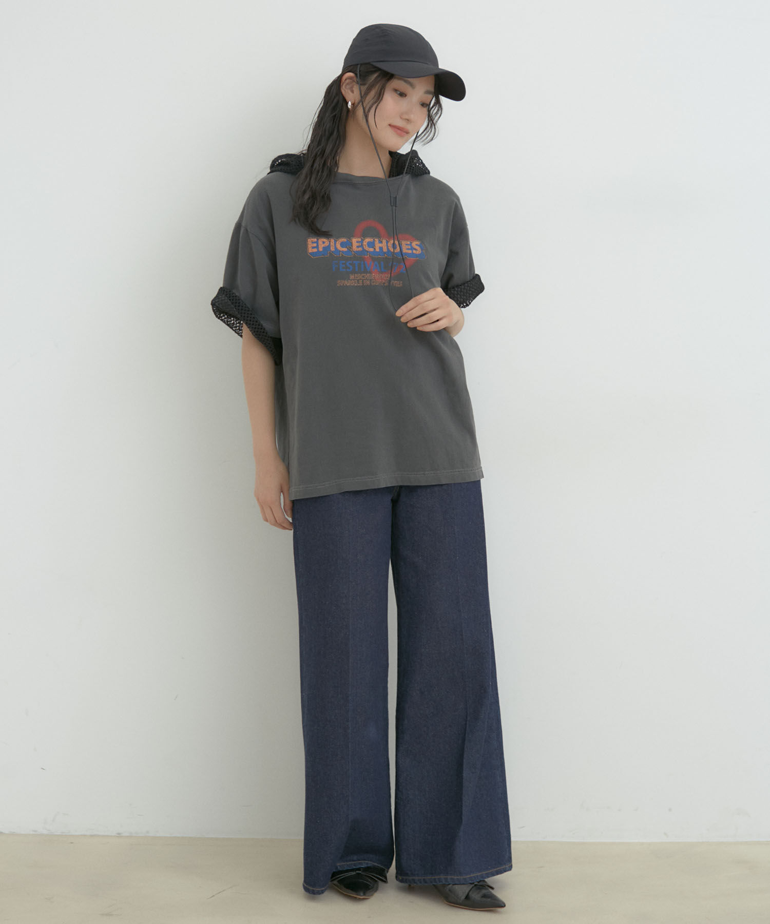 VIS「【撥水】ナイロン紐付きキャップ」|キャップ・キャスケット|