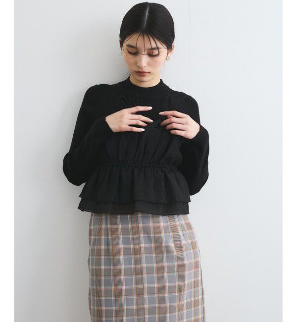 VIS「旬なレイヤードスタイルが叶う！ビスチェドッキングニット/洗える」|ニット・セーター|