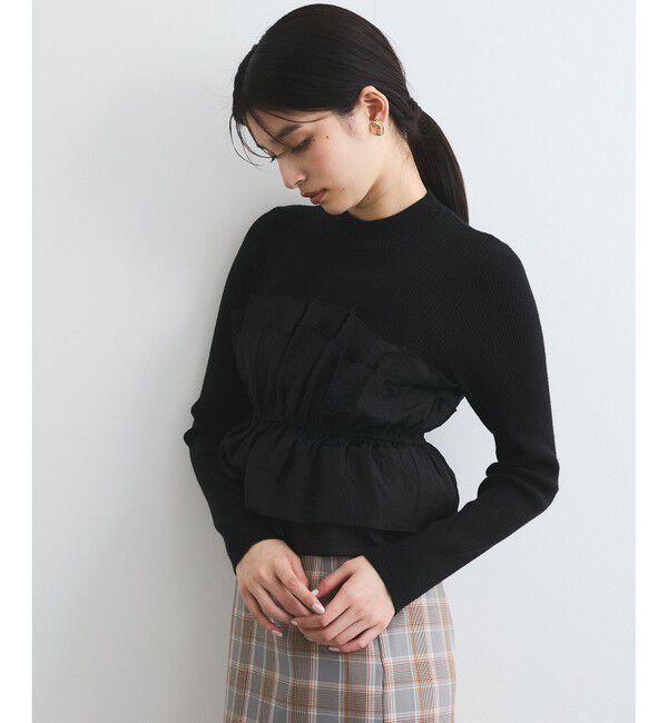 VIS「旬なレイヤードスタイルが叶う！ビスチェドッキングニット/洗える」|ニット・セーター|